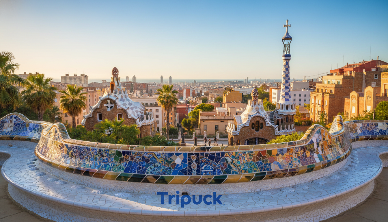 Park Güell mozaik teras